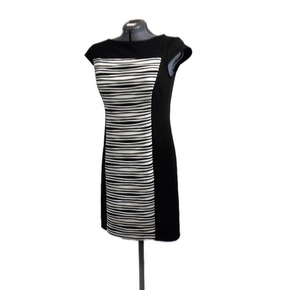 Gabby Skye Black & White Dress - 10 - Picture 9 of 10